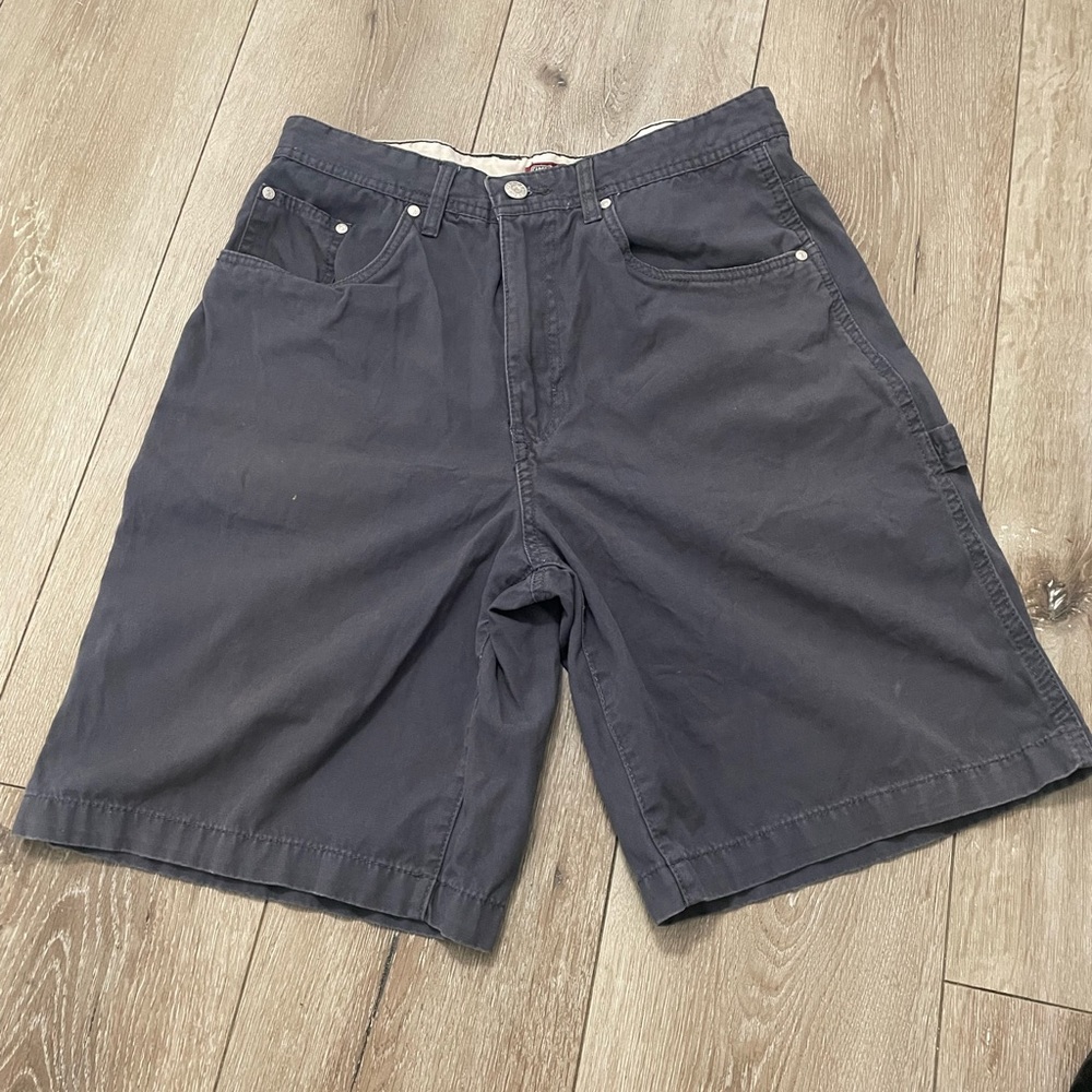 Faded Glory Carpenter Denim Men's Shorts Size 30 Baggy Loose Fit Workwear Grey